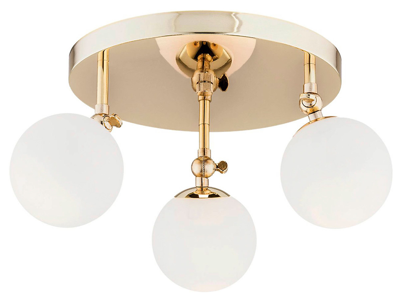 Lampa sufitowa Latina 3-punktowa stalowa złoto-biała