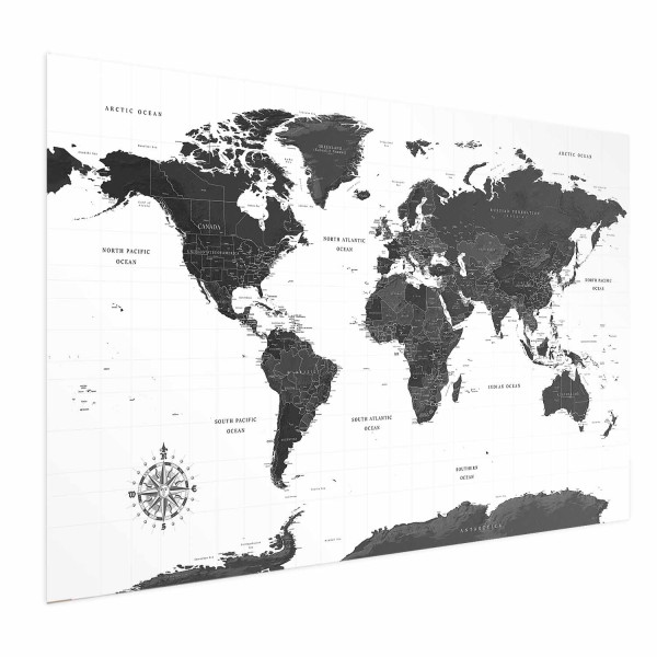 Plakat Monochromatyczna mapa 30x21 cm
