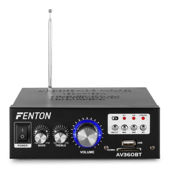 Amplificateur - FENTON - AV360BT - 2 x 40 Watts - Bluetooth - USB/SD