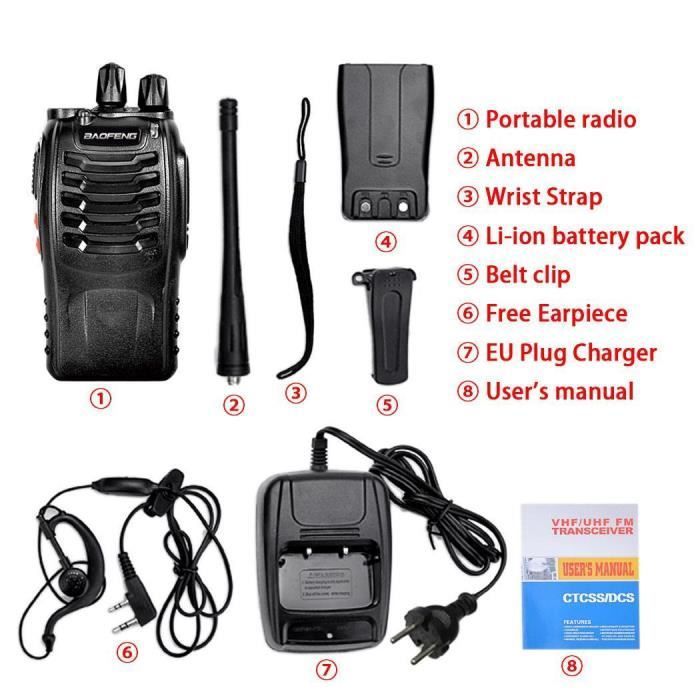 10PCS Talkie walkie baofeng BF-888S UHF 400-470MHZ 2 voies Radio 16CH 5W