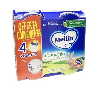 MELLIN Mellin Conejo HOMOGENÉRICO 4 x 80 g comida para bebés