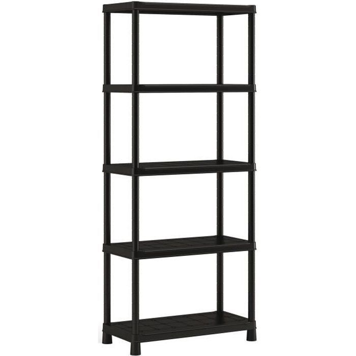 Estantería de almacenamiento - KETER - PLUS SHELF 80/5 - 5 estantes ajustables - Negro
