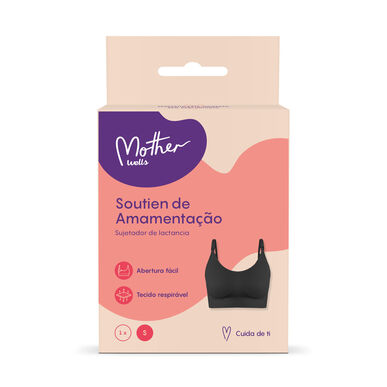 Mother Wells sort amme-bh med nem åbning, 1 stk.