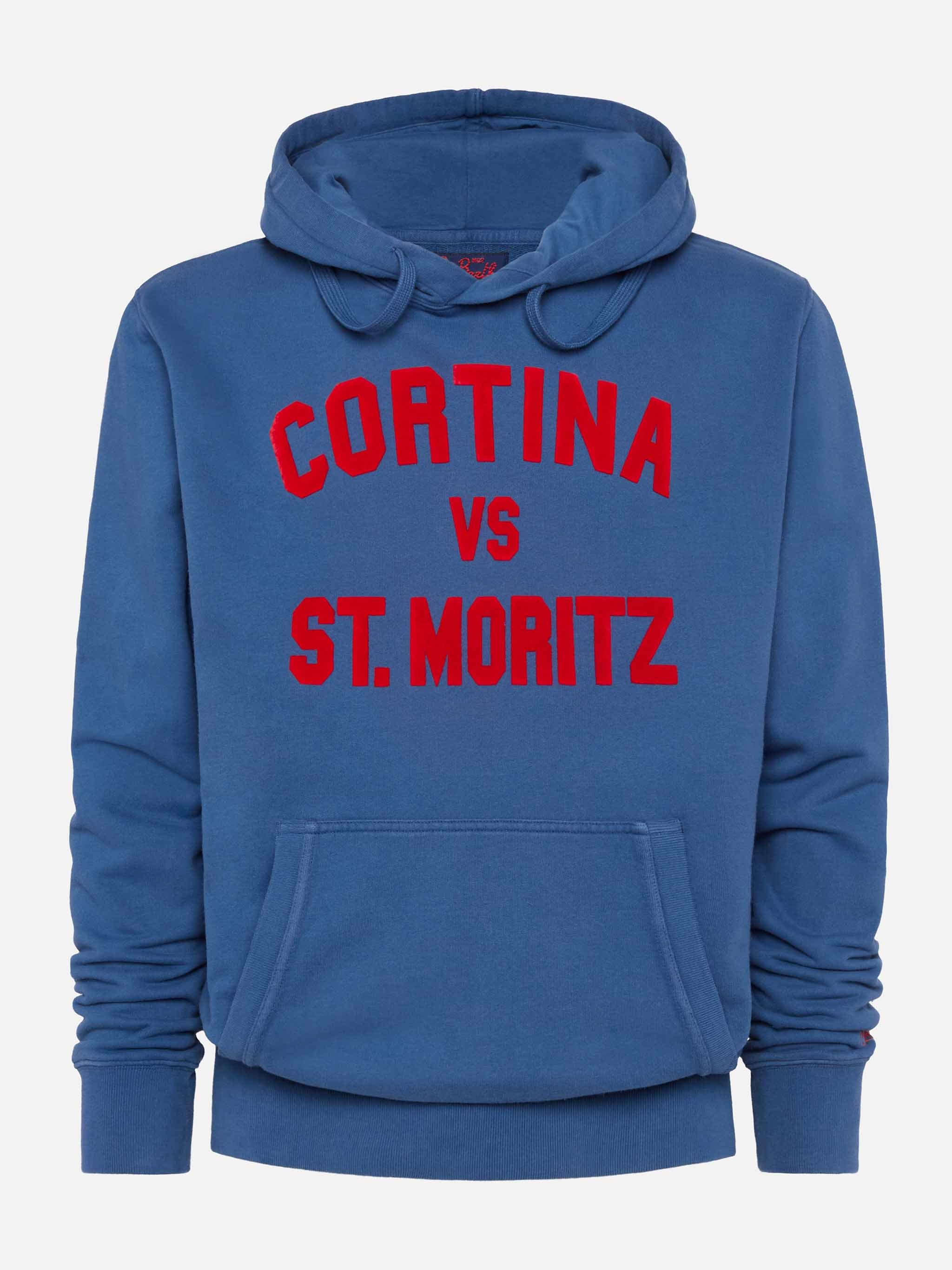 Tribeca katoenen fleece sweatshirt met Cortina vs. St. Moritz print
