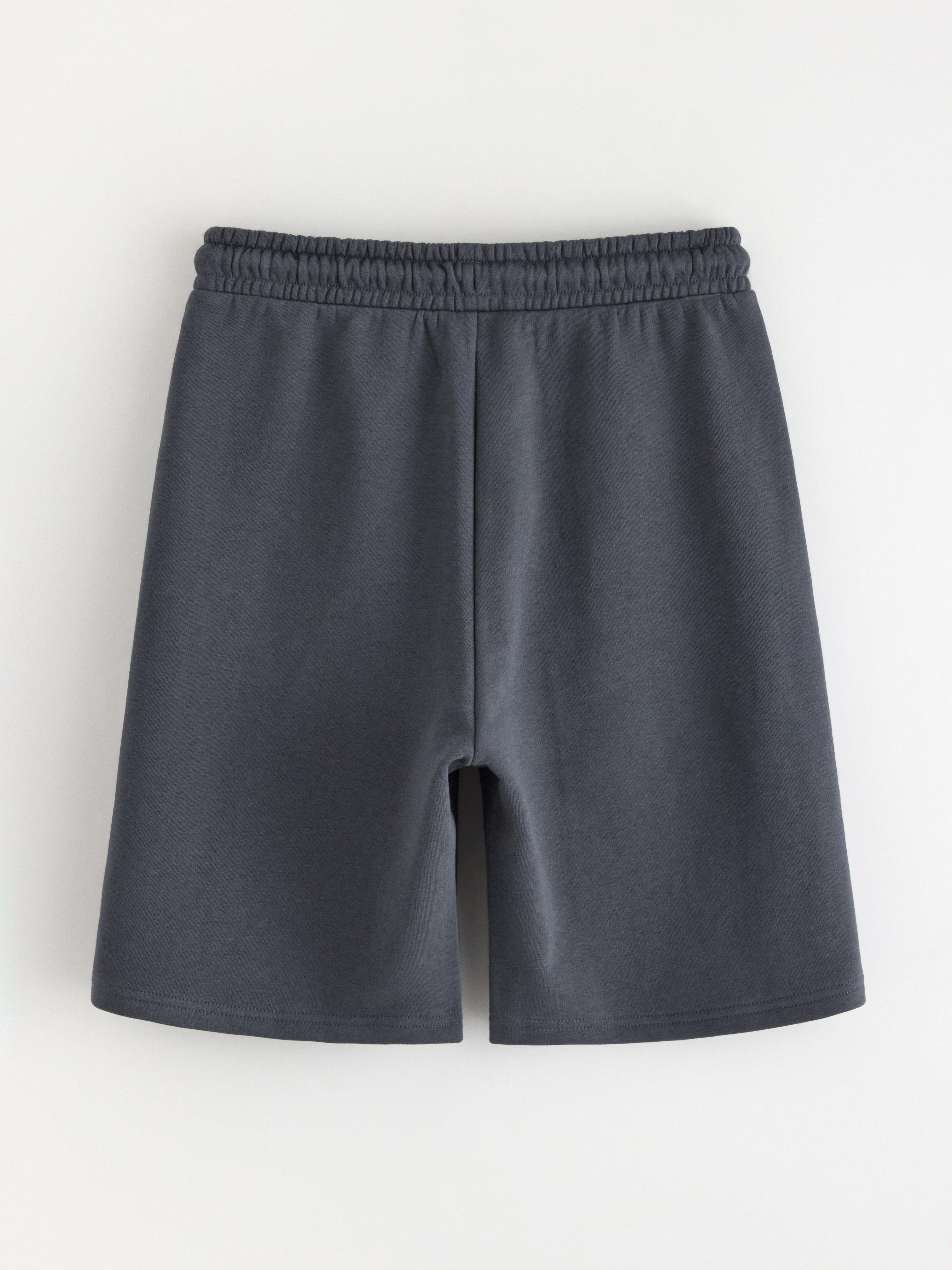 Short en jersey avec intérieur brossé gris foncé
