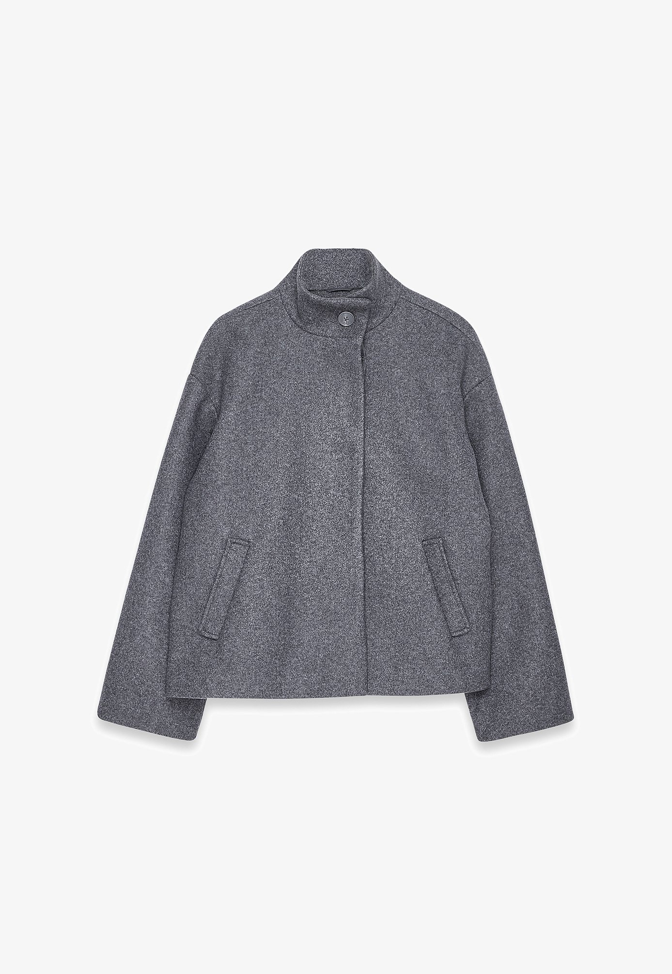 NA-KD HIGH NECK - Zomerjas - donkergrijs