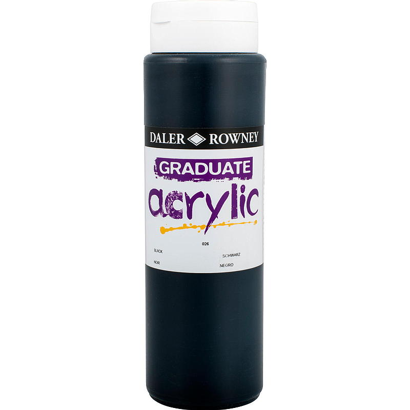 Akrylmaling 500 ml, svart