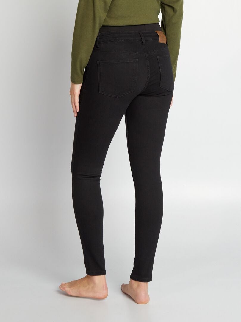 Calça jeans de maternidade superelástica - PRETA