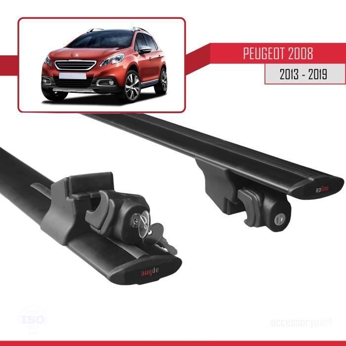 Barras de techo - Peugeot - 2008 - Aluminio - Negro - Compatible con modelos 2013-2019