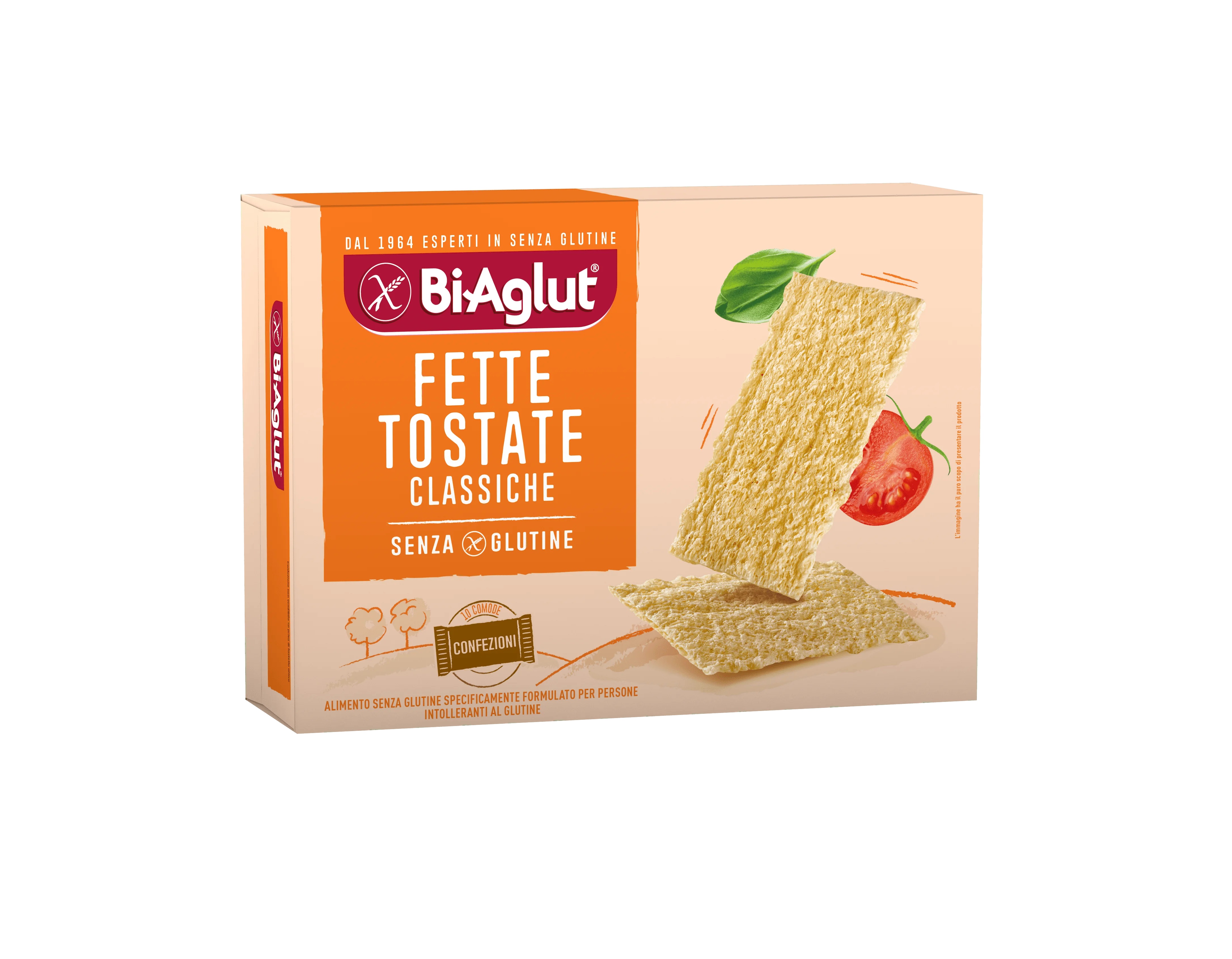 BIAGLUT Tranches grillées sans gluten Biaglut 240 g (10 portions) à déguster partout