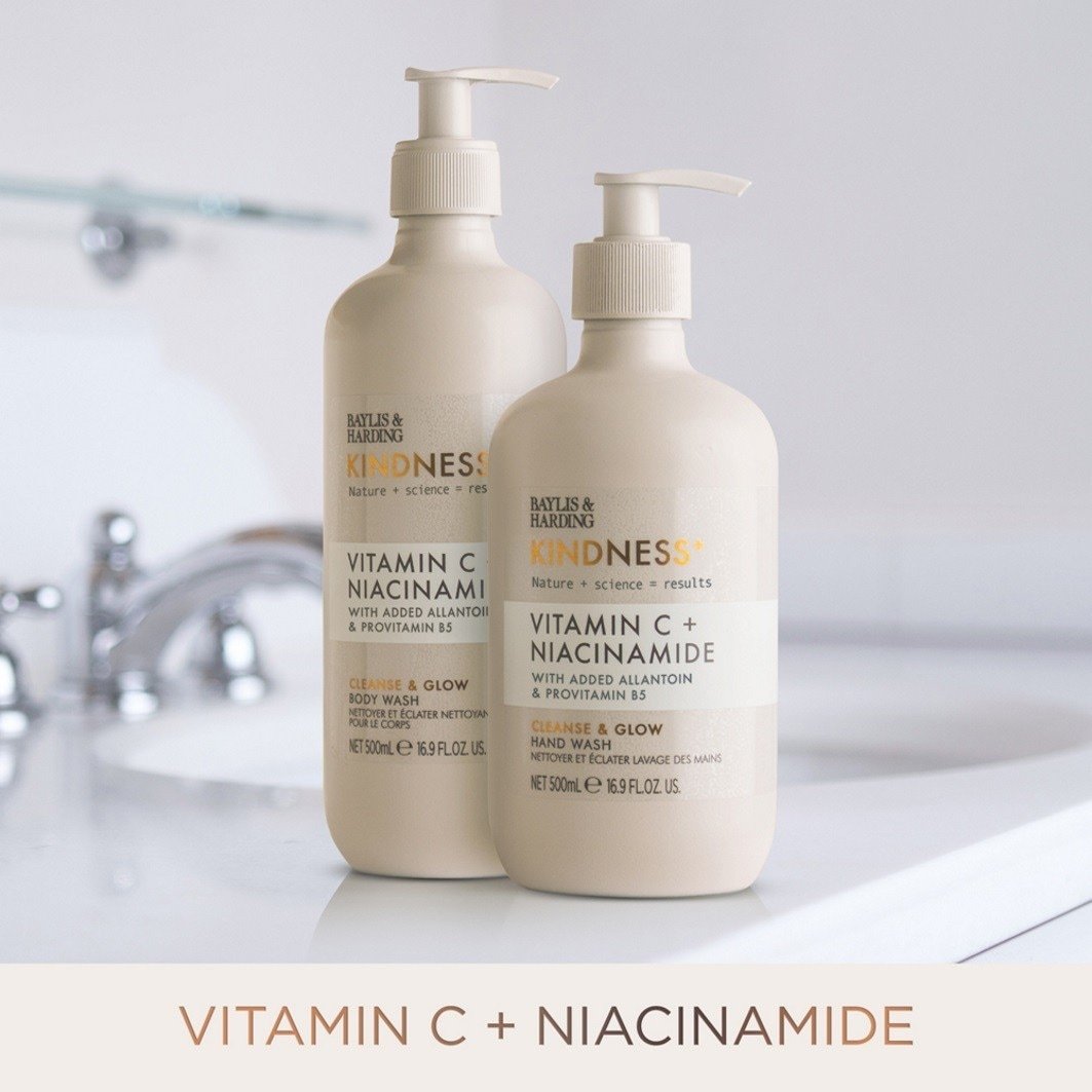 Baylis & Harding Kindness+ mydlo na ruky s vitamínom C a niacínamidom – 500 ml