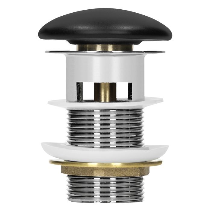 Set di scarico universale per lavabo e WC ML-Design con troppopieno, valvola di scarico con guarnizioni, in acciaio inox a scomparsa.