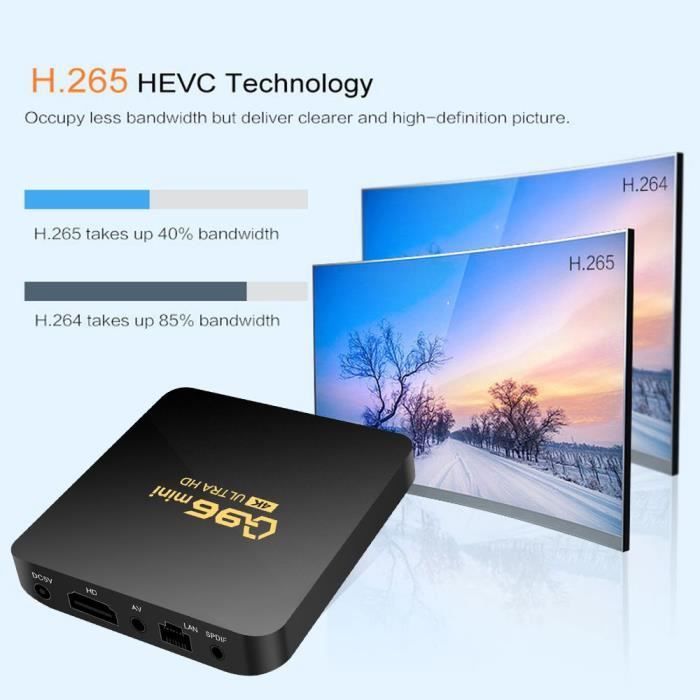 Reproductor IPTV - PRUMYA - X96Q Mini - Android 10.0 - 4 GB de RAM - 16 GB de ROM - 4K HD