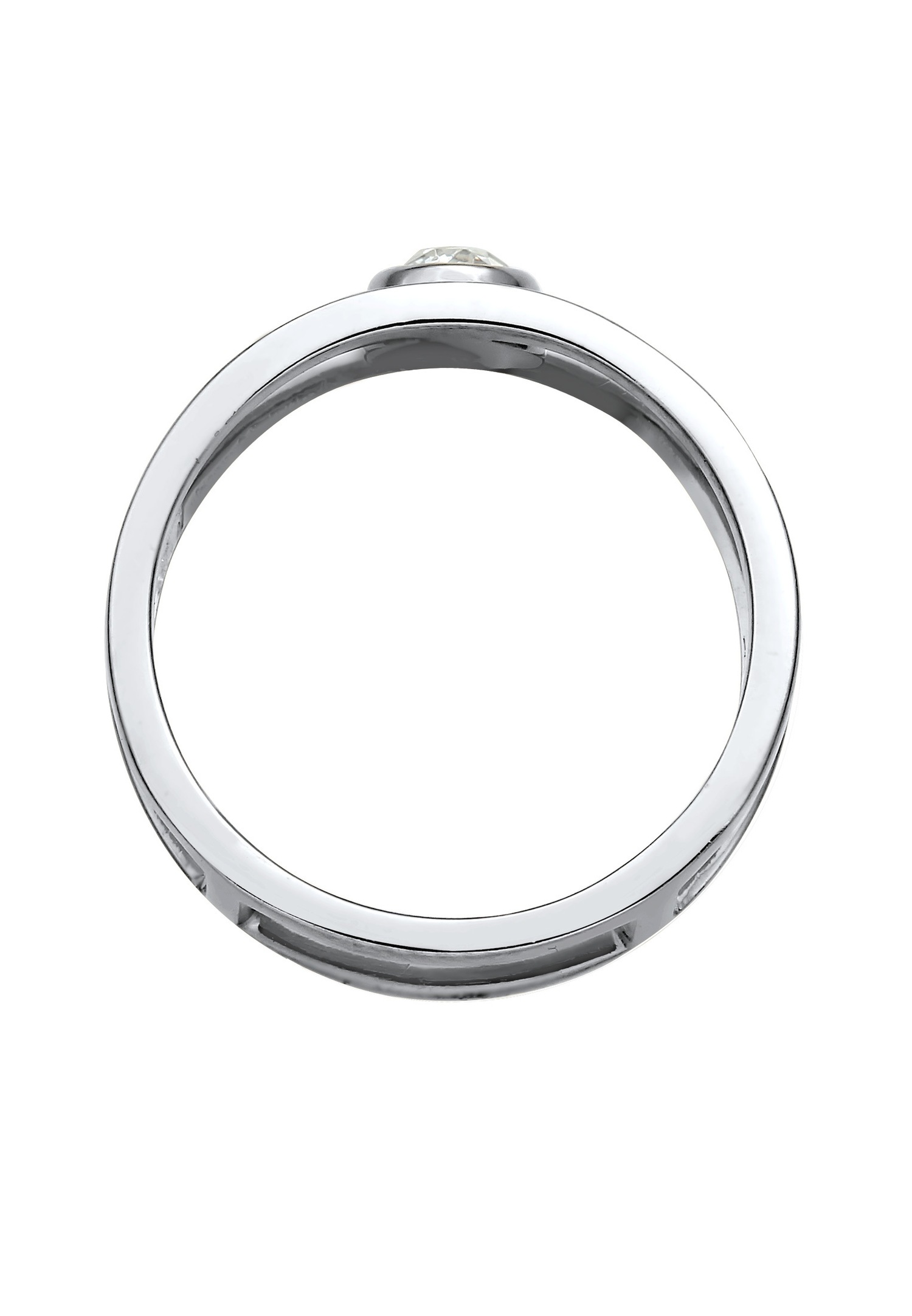 Elli PREMIUM Elli PREMIUM Bague Femmes Double Solitaire Rayonnant avec Cristaux en argent sterling 925
