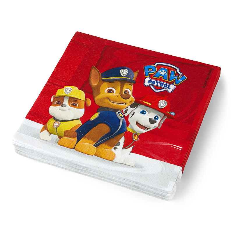 Servietter med 20 deler Paw Patrol
