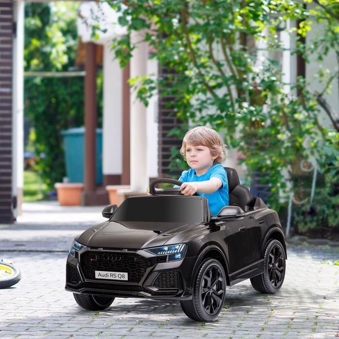Children's Electric Ride-On Car - HOMCOM - Officially Licensed Audi RS Q8 - with Remote Control, Bluetooth, for Children Ages 3-5 - Black