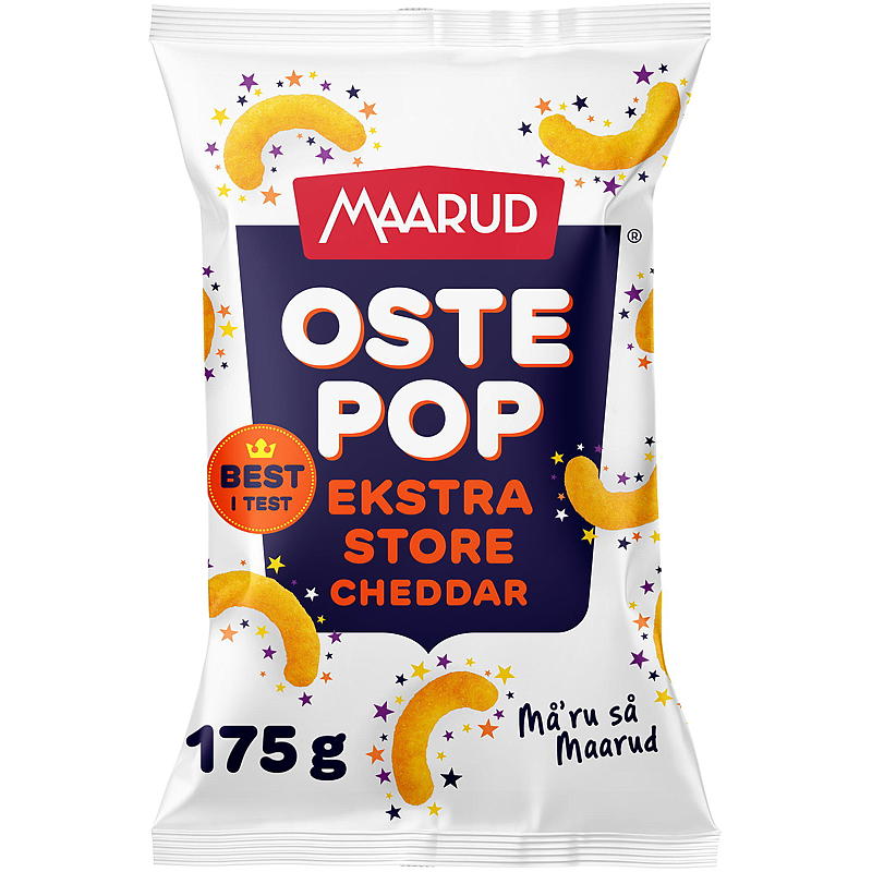 Maarud Ostpop 175 g xl äkta cheddar Maarud