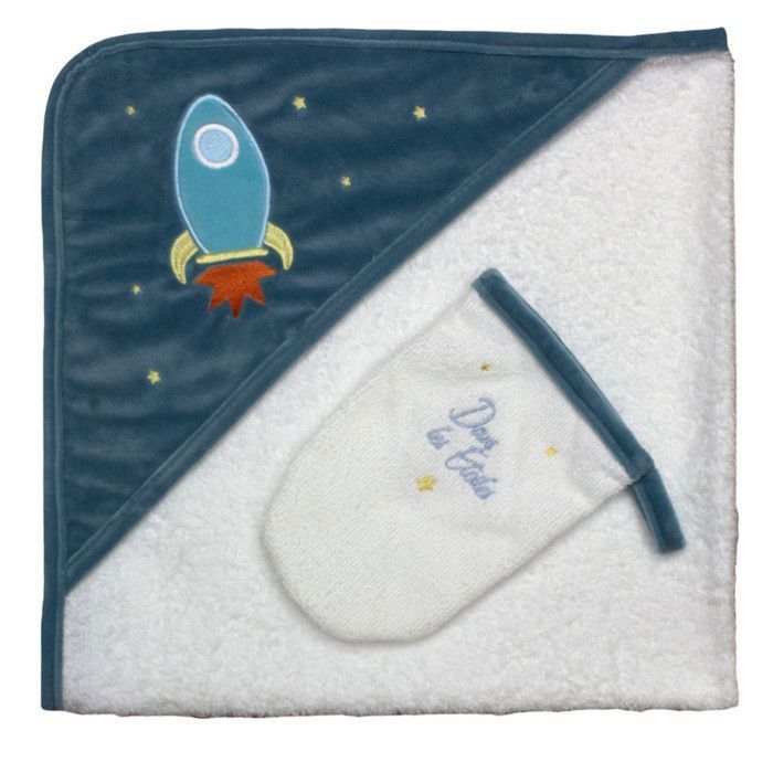 Sorie de Bain + Gant Fusée Les Chatounets