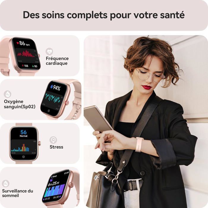 Smartwatch da donna per Samsung, iPhone, Android, schermo da 1,91