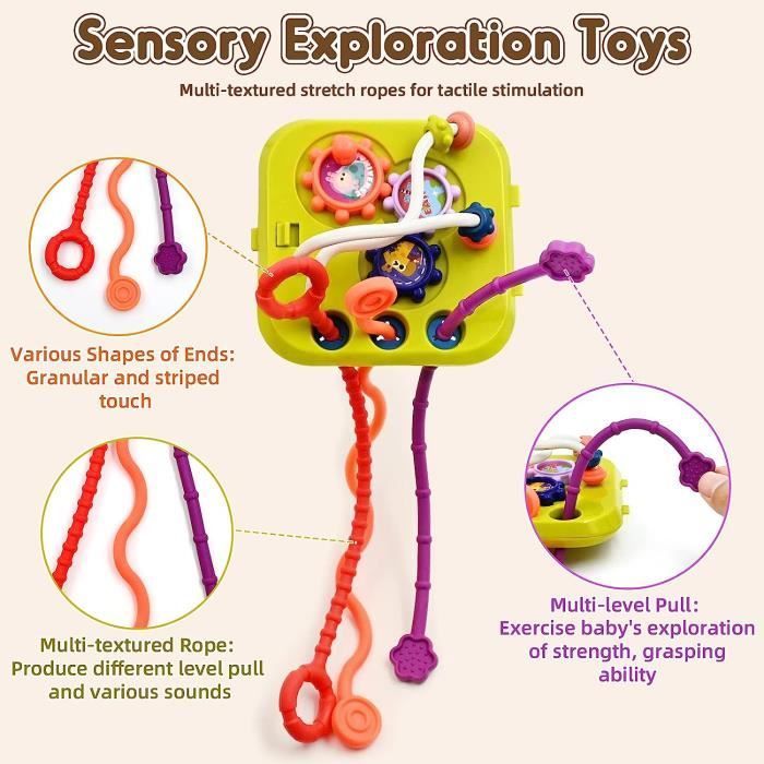 Set di cubi attività Montessori per lo sviluppo delle capacità motorie dei neonati - ZGEER - 18 mesi - Plastica - Multicolore