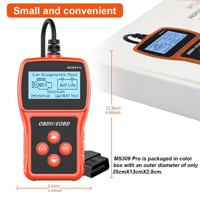 OBD2 autodiagnoseapparaat, scanner, codelezer met OBD-II-functies