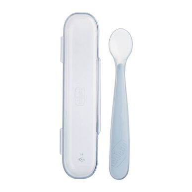 Chicco silikonilusikka kotelolla 6M 1 kpl 1 kpl