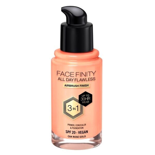 Max Factor Facefinity All Day Flawless tekoči puder C64 Rose Gold 30 ml