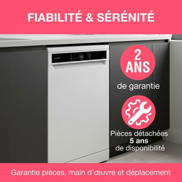 OCEANIC OCEALV1247W Lavastoviglie a libera installazione - 12 coperti - 47 dB Bianco