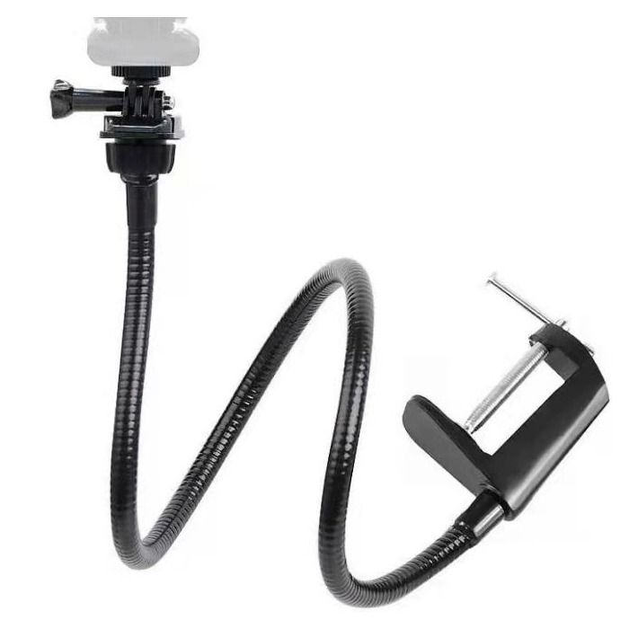 Webcam stand with phone holder, gooseneck desktop camera arm for Logitech C930e C930 C920 C922x webcams