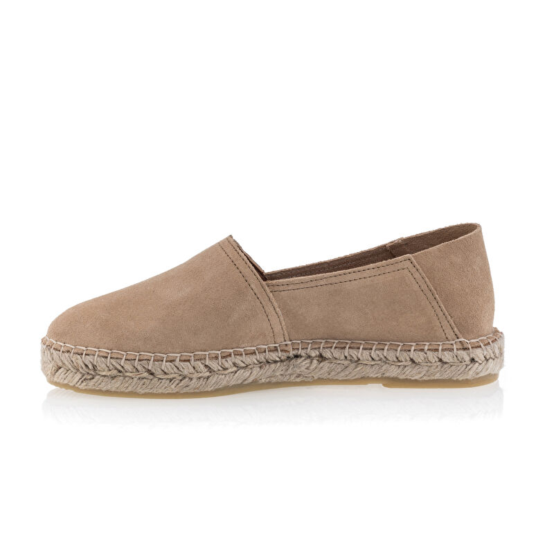 Beige espadrilles voor dames met touwzolen