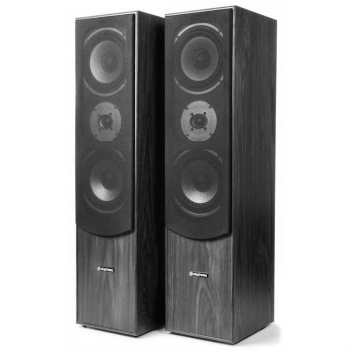 Sistema de Home Cinema Fenton 5.0 - 335W RMS - Caixas Acústicas Torre de 3 Vias - Graves Profundos - Acabamento em Madeira Preta