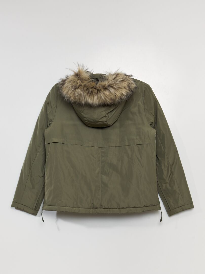 Parka com zíper - Super fácil - Verde líquen