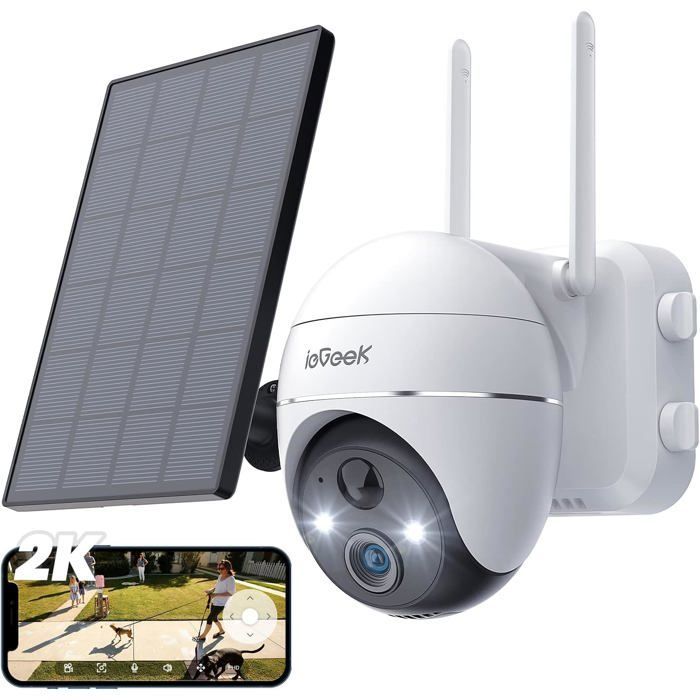 Caméra de Surveillance - ZIG-ZAG TERRITOIRES - 2K - Vision Nocturne - Alimentation Solaire - 360°