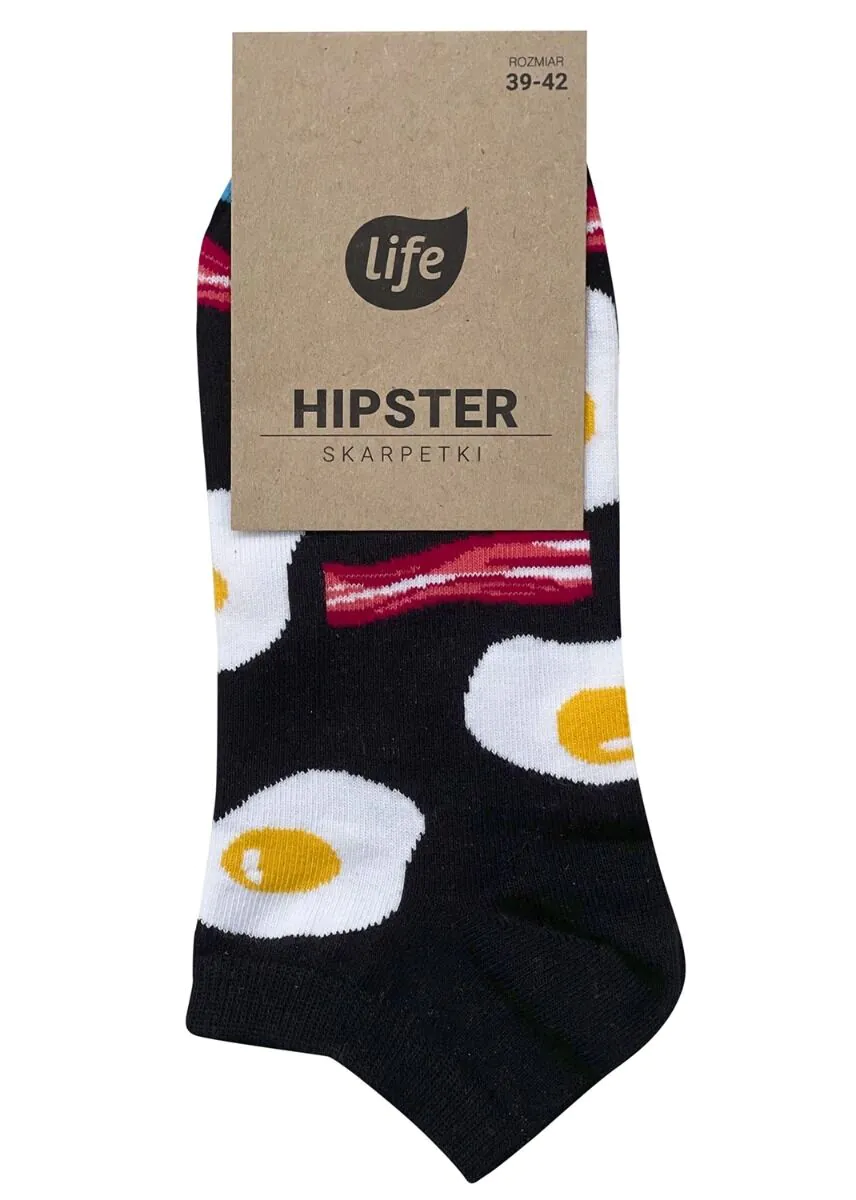 Life Stopki Bawełniane Hipster Wzór Jajko Sadzone Rozm. 39-42
