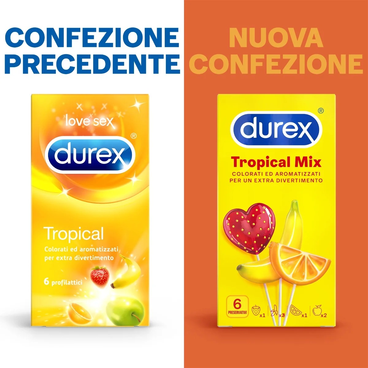 DUREX Preservativos Durex Tropical 6 con sabor a frutas