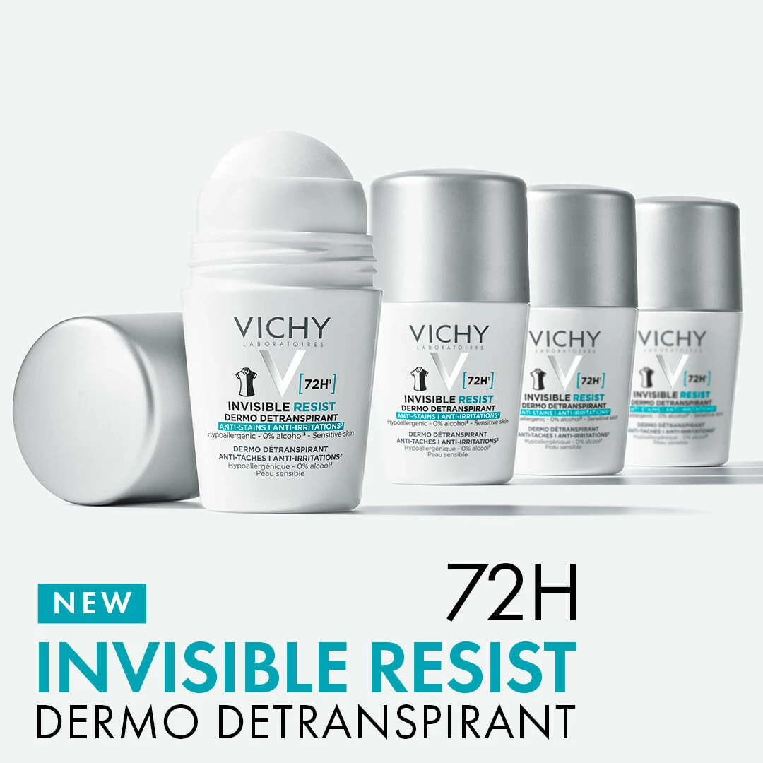 Deodorant Roll-On Anti-Pete Invisible Resist 72H 50 ml - Vichy