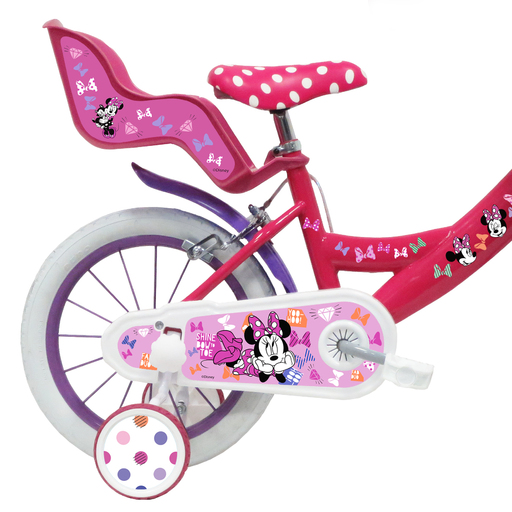  Minnie Mouse meisjesfiets van 35,5 cm, voor kinderen van 4-6 jaar.