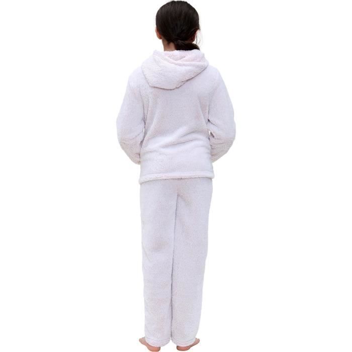 Kinder-Schlafanzüge mit hohem Reißverschluss, einfarbig, aus dickem Fleece, modisch, für Mädchen und Jungen, Alter 5-13 Jahre