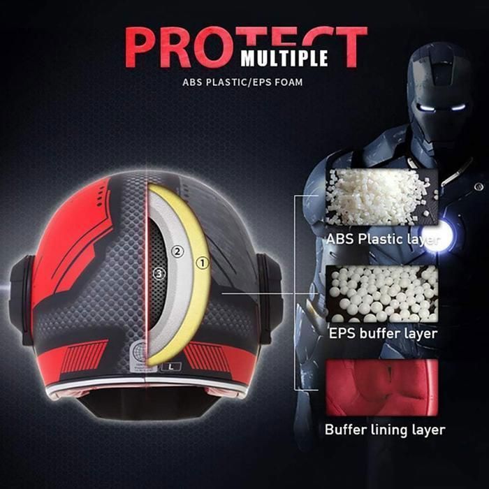 Casco integral abierto de motocross con visera abatible, ligero, para hombre y mujer. Casco integral para adultos, hombres y mujeres.
