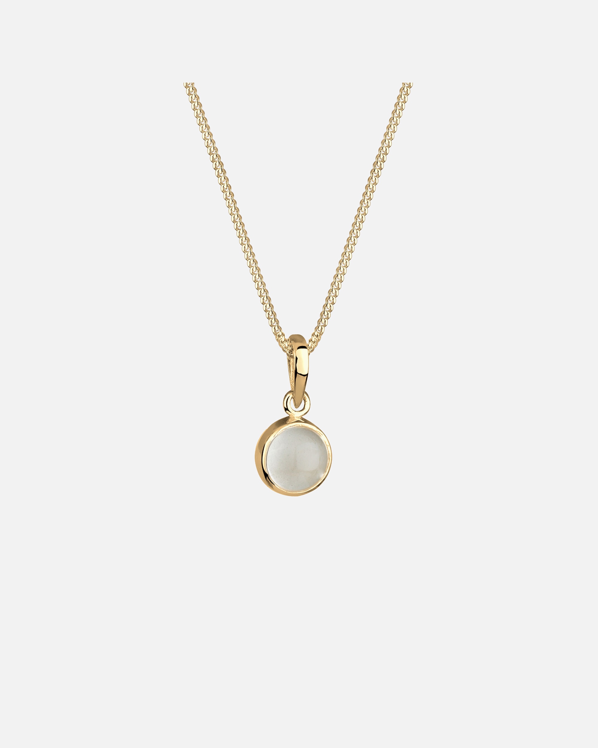 Elli Femmes Pendentif Rond avec Pierre de Lune en Argent Sterling 925