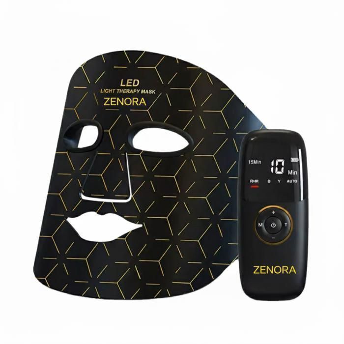 Maschera viso a LED per terapia: rassodante, antirughe, illuminante e anti-età, delicata, rilassante terapia a luce calda, senza fili