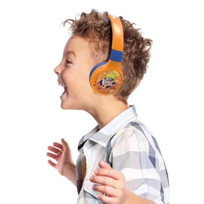Auriculares Naruto 2 en 1 Bluetooth® y con cable: cómodos, plegables y con limitación de sonido.