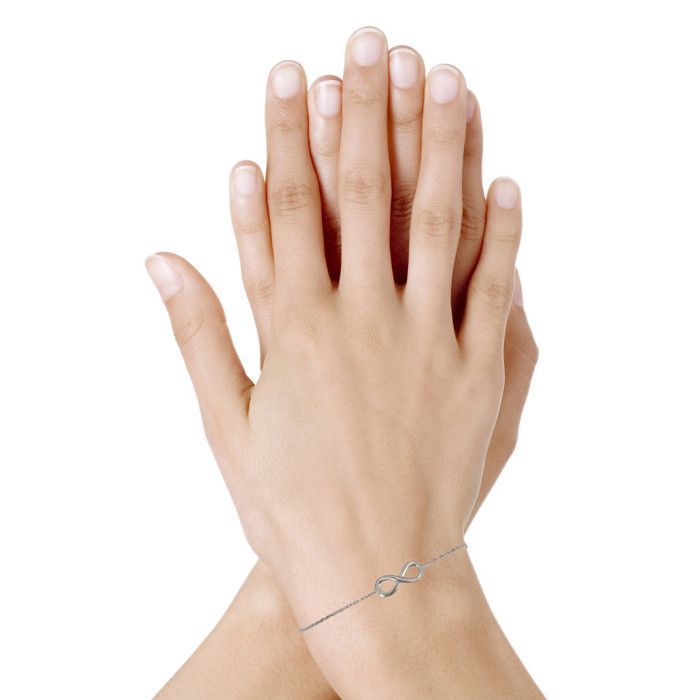 LES POULETTES BIJOUX – Rhodiniertes Infinity-Armband aus 925er Sterlingsilber