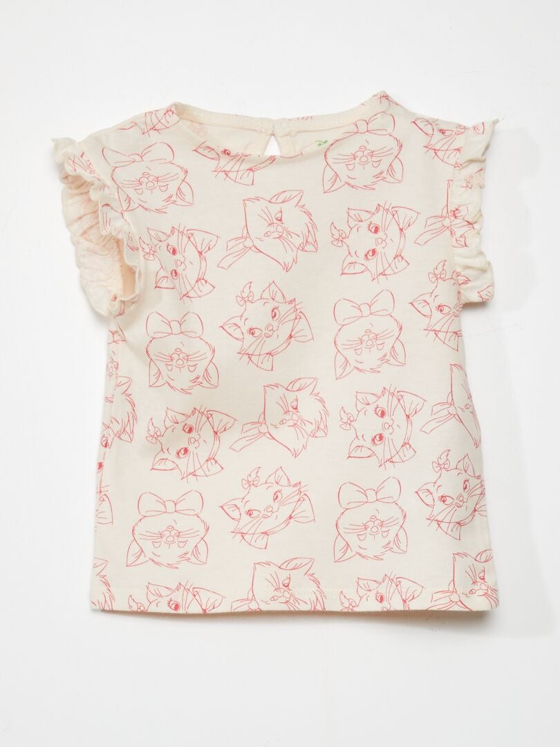 Conjunto de camiseta e leggings 'Aristocats' - BRANCO