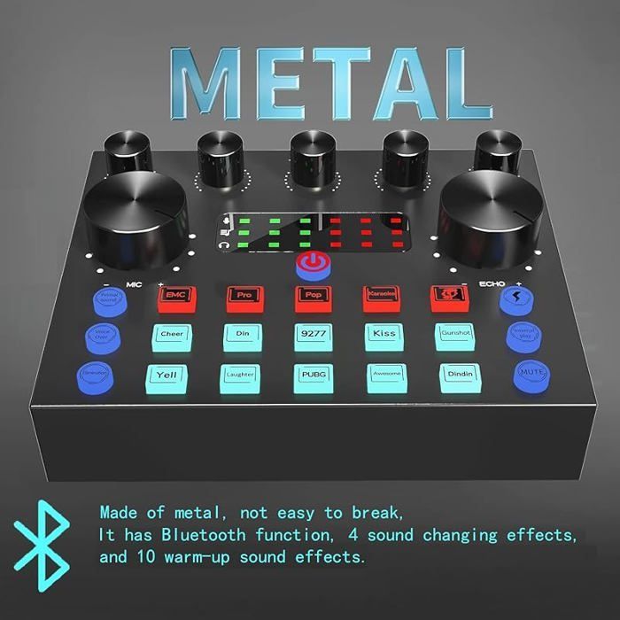 Κάρτα ήχου Micro Gaming, μίξερ καραόκε, σετ DJ, κιτ εξοπλισμού podcast, διεπαφή μίξης ήχου, κουδούνι μικροκυμάτων