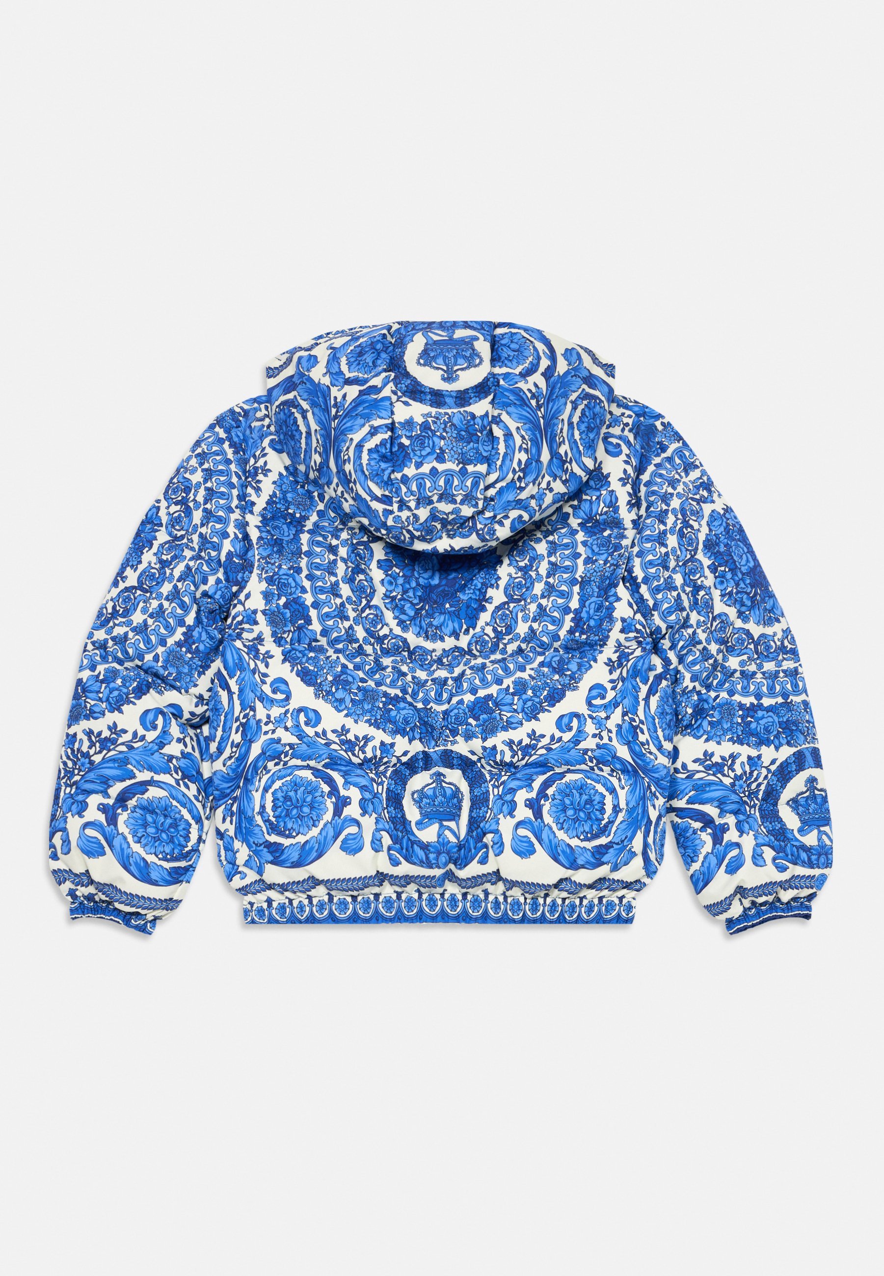 Versace omkeerbare jas Barocco voor kinderen, unisex - Donsjas - gebroken wit/koningsblauw