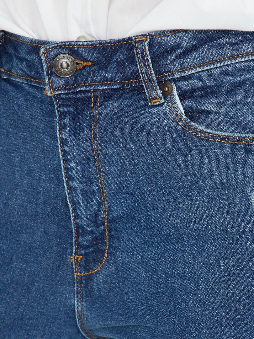 Calça jeans skinny / corte bem justo - AZUL