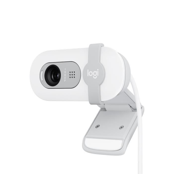 Cámara web Full HD 1080p - Logitech - Brio 100 - Micrófono integrado - Blanca