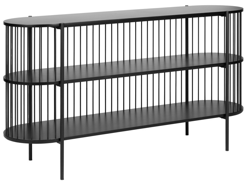 Regał 2 półki BIRSON 80 cm Czarny