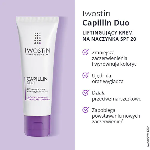 Iwostin Capillin Duo Ujędrniający krem na naczynka SPF 20